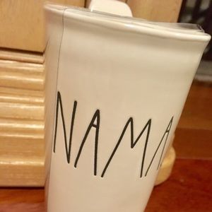 New Rae Dunn ‘Namaste’ Ceramic Travel Mug w/Lid